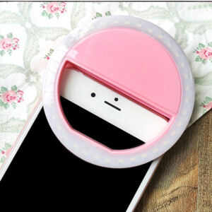 Fotokvant LED-8B RING Pink светодиодная селфи-лампа диаметр 80 мм на батарейках розовый