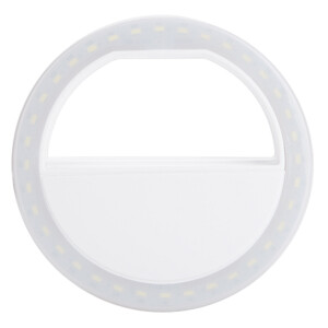 Fotokvant LED-8B RING White светодиодная селфи-лампа диаметр 80 мм на батарейках белый