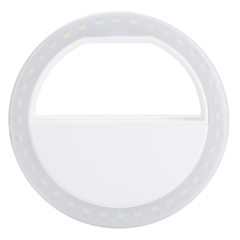 Fotokvant LED-8B RING White светодиодная селфи-лампа диаметр 80 мм на батарейках белый