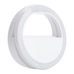 Fotokvant LED-8B RING White светодиодная селфи-лампа диаметр 80 мм на батарейках белый