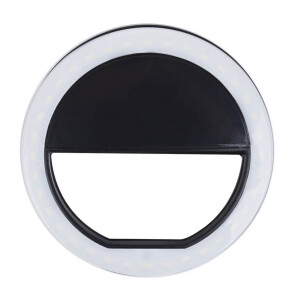 Fotokvant LED-8B RING Black светодиодная селфи-лампа диаметр 80 мм на батарейках черный
