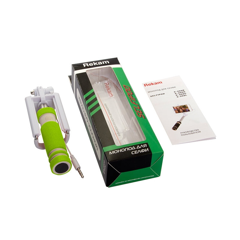 Rekam монопод для селфи SelfiPod S-350G зеленый