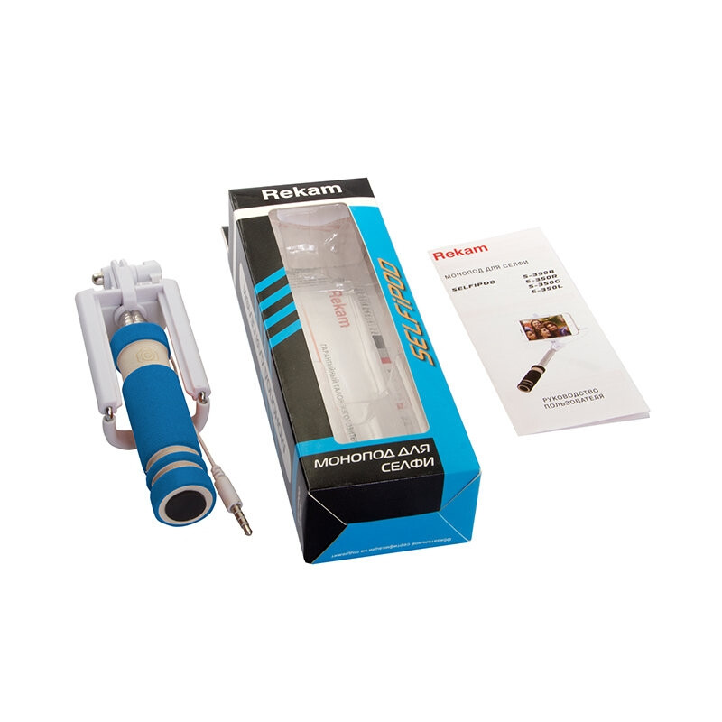 Rekam монопод для селфи SelfiPod S-350L синий