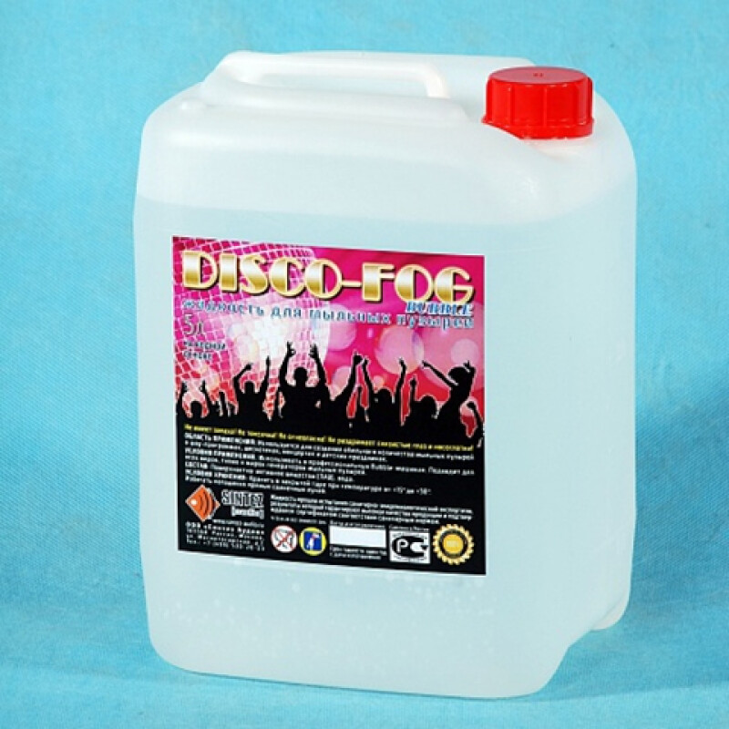 Sintez Disco Fog BUBBLE жидкость 5 л для генераторов мыльных пузырей