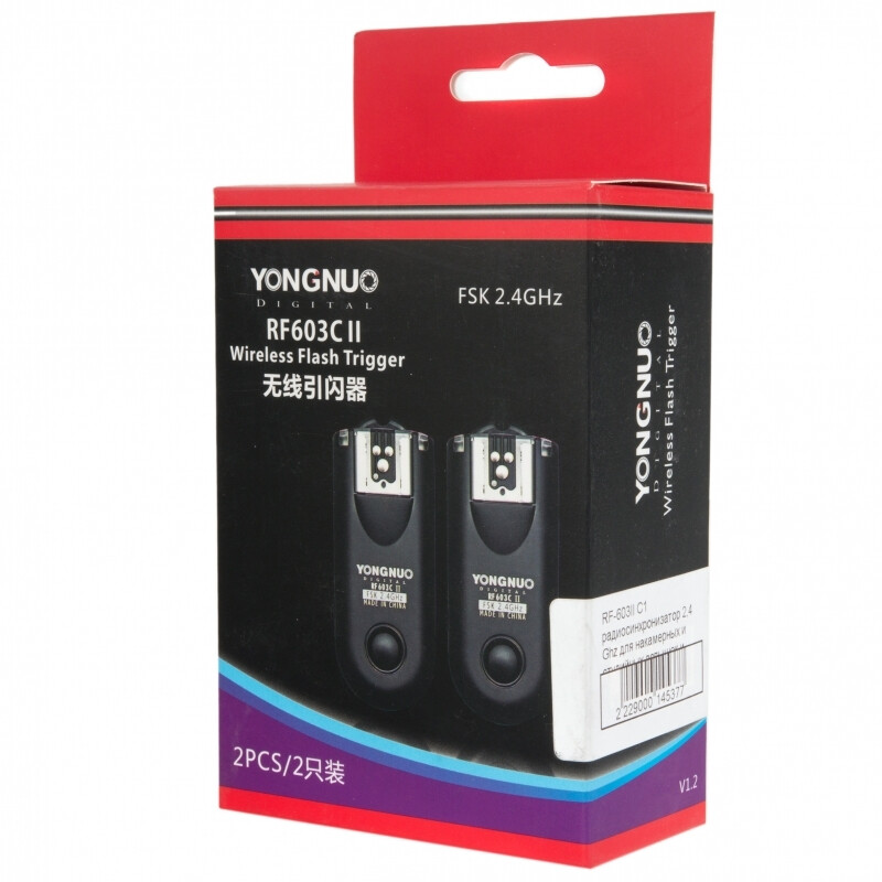 Yongnuo RF-603II C1 радиосинхронизатор для накамерных и студийных вспышек и пульт ДУ