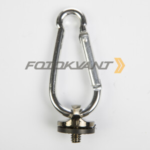 Fotokvant FLH-43 рым-болт с карабином для крепления камеры с объективом