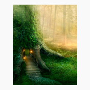 Fotokvant NVF-7861 фон габардиновый Домик в дереве 145x210 см