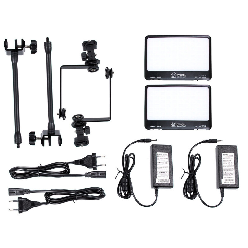 Grifon DV-280SL фотостол с двумя осветителями на гибких штангах