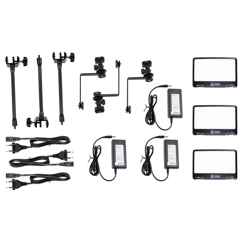 Grifon DVK-380SL фотостол с тремя осветителями на гибких штангах