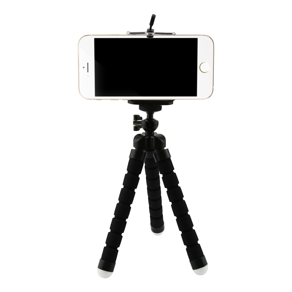 Fotokvant TM-01 Black мини-штатив на гибких ножках для смартфона Samsung/Xiaomi/Apple черный