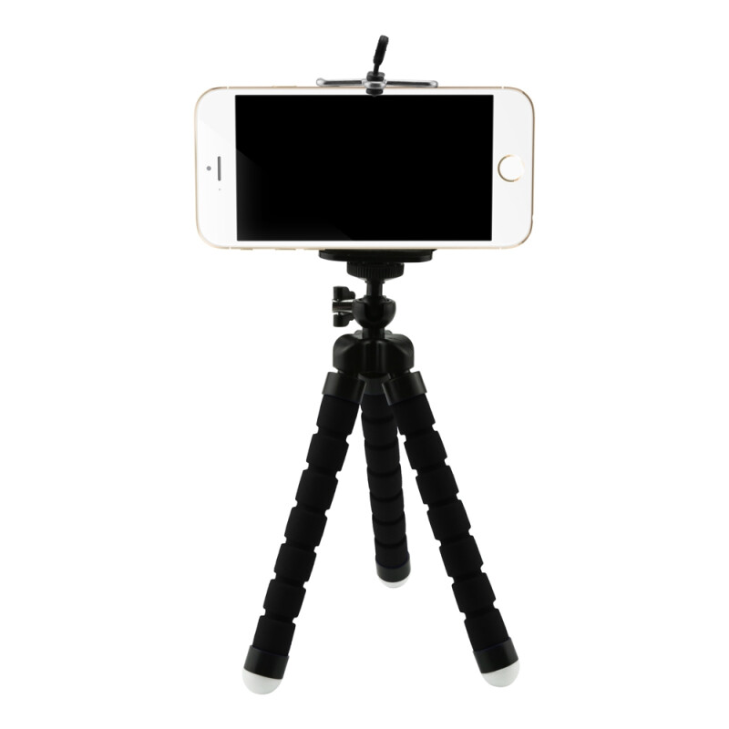 Fotokvant TM-01 Black мини-штатив на гибких ножках для смартфона Samsung/Xiaomi/Apple черный