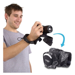 MIGGO MW GW-CSC RW 30 ремень боковой-чехол для системных камер черный-узор бабочка