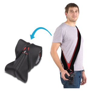 MIGGO MW SR-SLR BR 90 ремень-чехол для зеркальных камер черный-красный