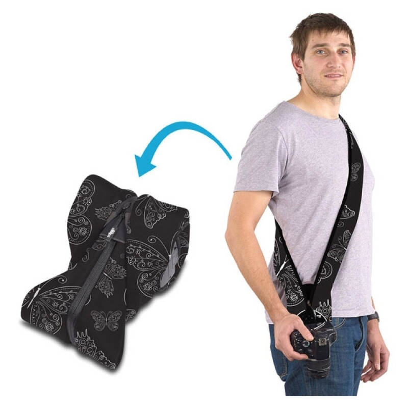 MIGGO MW SR-SLR RW 90 ремень-чехол для зеркальных камер черный-узор бабочка