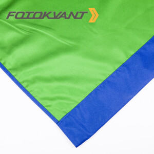 Fotokvant BG-2950 Blue Green фон тканевый 2,9х5 м двусторонний зеленый и синий