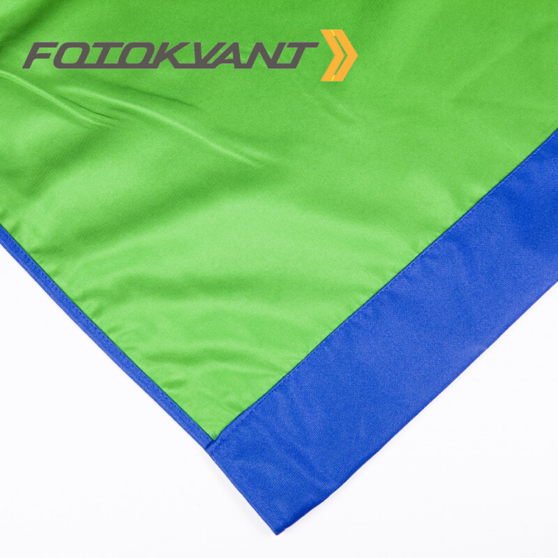 Fotokvant BG-2950 Blue Green фон тканевый 2,9х5 м двусторонний зеленый и синий