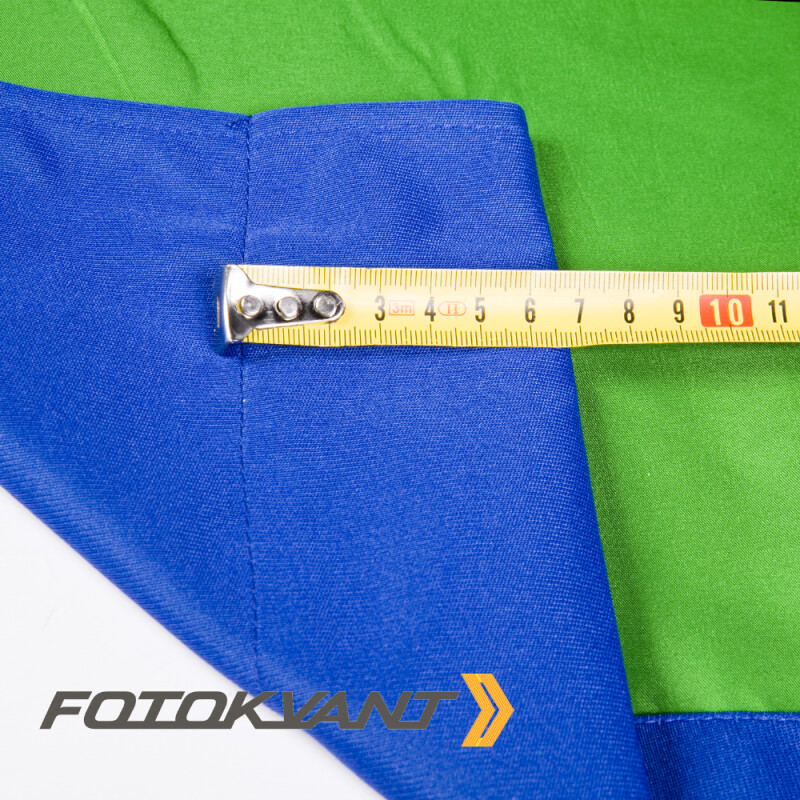 Fotokvant BG-2950 Blue Green фон тканевый 2,9х5 м двусторонний зеленый и синий