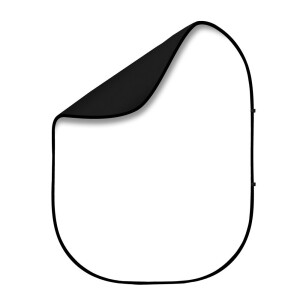 Fotokvant BG-1821 Black White фон тканевый складной белый и черный 1.8х2,1 м