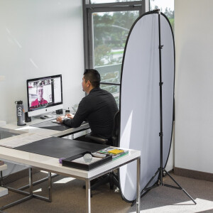 Fotokvant BG-1821 Black White фон тканевый складной белый и черный 1.8х2,1 м