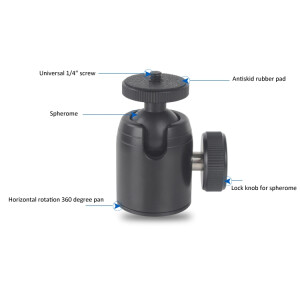 Fotokvant HB-01 Ballhead шаровая мини голова для штатива до 3 кг