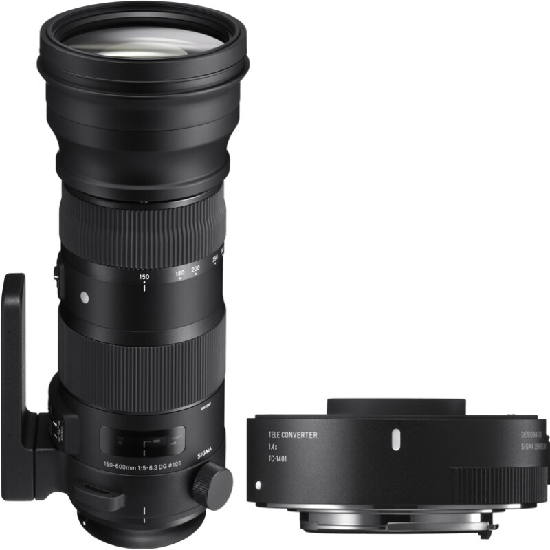Sigma AF 150-600 mm F5-6.3 Sports NIKON объектив + телеконвертер TC-1401