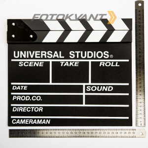 Fotokvant Clapper-2 хлопушка 20х30 см черно-белая деревянная с английским текстом