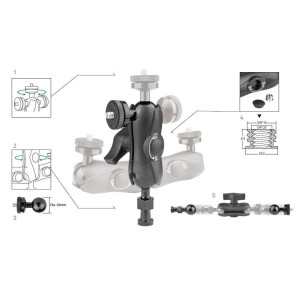 Kupo KS-400 SK W/hex baby pin шарнирное крепление со стержнем baby pin